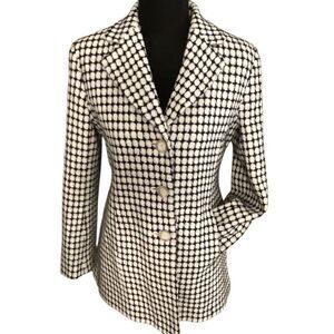 Ann Taylor Women’s Classic Checkered 3 Button Blazer